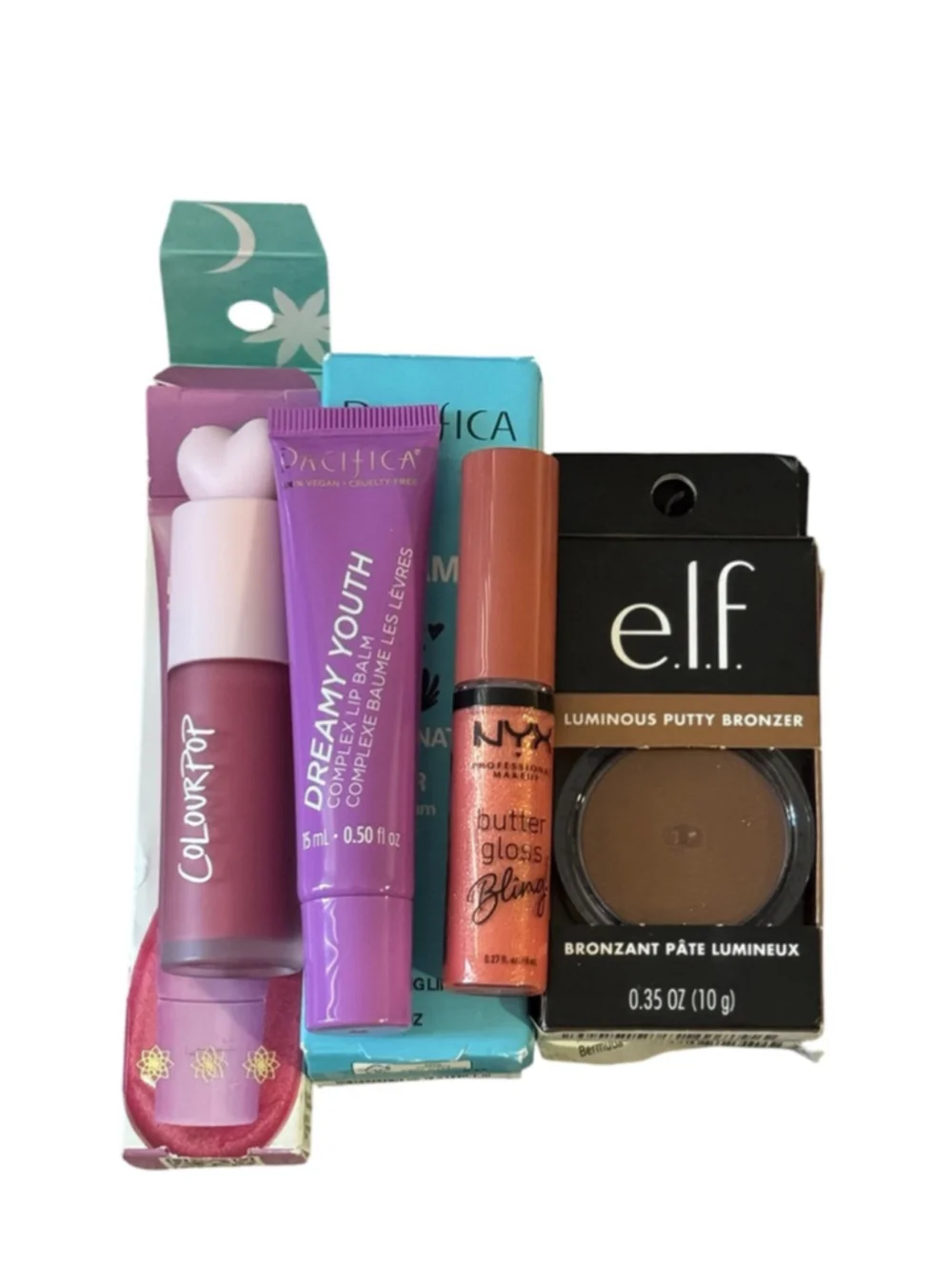 Pacifica, Elf, NYX, Colourpop, Thrive, Liner, Blush, Lip, Primer Makeup Bundle